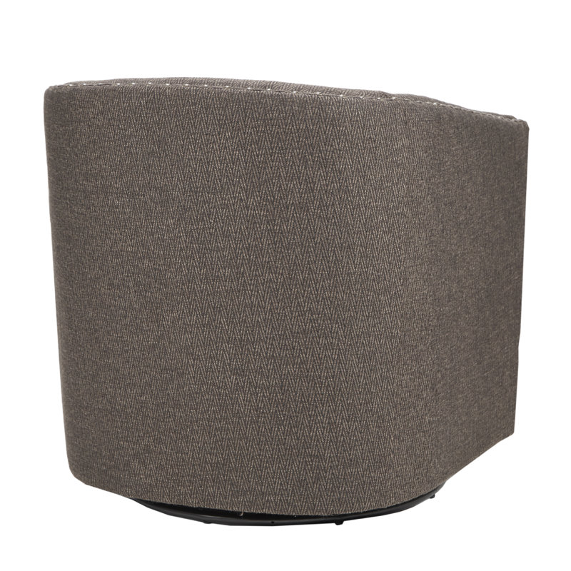 Three Posts™ Leominster 28" W Polyester Swivel Barrel Chair & Reviews